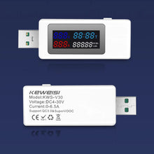 Load image into Gallery viewer, KWS USB Power Meter Tester Power Detector Current Voltage Charger Capacity Tester Meter Current Voltage Battery Capacity Tester
