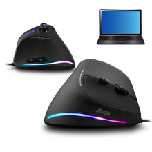 Load image into Gallery viewer, Vertical Gaming Mouse Programmable USB Wired RGB Optical Mouse 11 Buttons 10000 DPI Adjustable Ergonomic Gamer Mice
