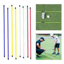 Load image into Gallery viewer, 2PCS 1M Golf Direction Indicator Rod Swing Putter Auxiliary Practice Stick Multi-Functional Training Supplies
