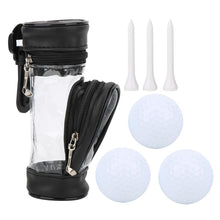 Load image into Gallery viewer, 1PC Golf Small Ball Bag PU Waist Pack Golf Accessories Storage Bag Includes 3 Balls And 3 Nails

