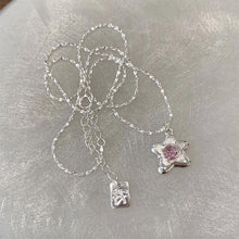 Load image into Gallery viewer, Pink Zircon Star Pendant Necklace Temperamental Sweet Alloy Collar Chain Necklace Versatile Jewelry for Women
