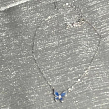 Load image into Gallery viewer, Gradient Blue Butterfly Pendant Necklace Versatile Simple Alloy Clavicular Chain Necklace Women Jewelry
