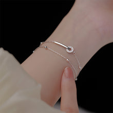 Load image into Gallery viewer, Simple Double Layer Ring Bracelet Temperamental Versatile Alloy Silvery Bracelet Women Hand Jewelry Accessory
