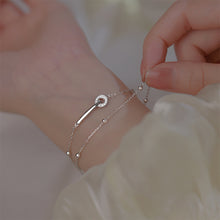Load image into Gallery viewer, Simple Double Layer Ring Bracelet Temperamental Versatile Alloy Silvery Bracelet Women Hand Jewelry Accessory
