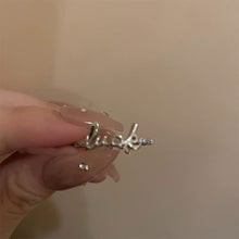 Load image into Gallery viewer, Star Letter Zircon Ring Opening Adjustable Alloy Simple Ring Fashionable Personalized Women Jewelry Accessory
