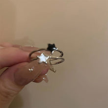 Load image into Gallery viewer, Star Letter Zircon Ring Opening Adjustable Alloy Simple Ring Fashionable Personalized Women Jewelry Accessory
