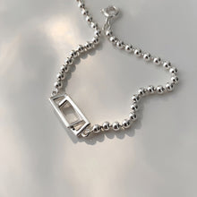 Load image into Gallery viewer, Geometric Square Interlocking Round Bead Bracelet Fashionable Personalized Alloy Bracelet Hand Jewelry for Women
