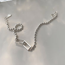 Load image into Gallery viewer, Geometric Square Interlocking Round Bead Bracelet Fashionable Personalized Alloy Bracelet Hand Jewelry for Women
