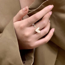 Load image into Gallery viewer, Heart-shaped Oil Dripping Ring Opening Adjustable Alloy Ring Fashionable Personalized Women Jewelry
