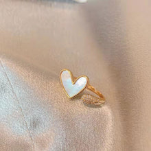 Load image into Gallery viewer, Heart-shaped Oil Dripping Ring Opening Adjustable Alloy Ring Fashionable Personalized Women Jewelry
