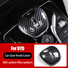 Load image into Gallery viewer, Carbon Fiber Car Gear Shift Knob Cover Gear Sticker Pattern for BYD Song Plus DM-i Qin Pro DM Accessories
