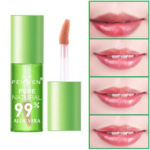 Load image into Gallery viewer, Natural Aloe Vera Color Changing Lip Glaze Hydrating Moisturizing Lip Oil Temperature Color Changing Mirror Lip Oil Lip Balm
