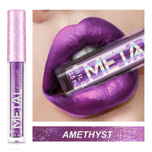 Load image into Gallery viewer, Metallic Liquid Lipstick Lip Gloss Non-stick Cup Pearl Gloss Makeup Lip Gloss Waterproof Long Lasting Gold Flash Liquid Lipstick
