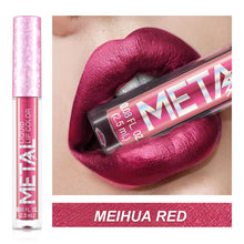 Load image into Gallery viewer, Metallic Liquid Lipstick Lip Gloss Non-stick Cup Pearl Gloss Makeup Lip Gloss Waterproof Long Lasting Gold Flash Liquid Lipstick
