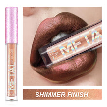 Load image into Gallery viewer, Metallic Liquid Lipstick Lip Gloss Non-stick Cup Pearl Gloss Makeup Lip Gloss Waterproof Long Lasting Gold Flash Liquid Lipstick
