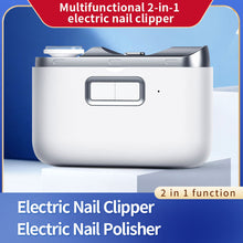 Load image into Gallery viewer, Fully Automatic Multifunctional Nail Grinder 2-in-1 Electric Nail Clipper Polishing Bright Nail Clipper
