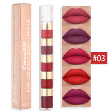 Load image into Gallery viewer, 5 Colors Velvet Matte Lipstick Waterproof Sweatproof Long-lasting Non-fading Nude Lip Gloss Lip Makeup Cosmetics

