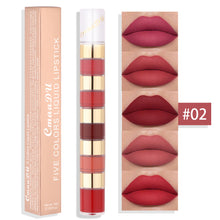 Load image into Gallery viewer, 5 Colors Velvet Matte Lipstick Waterproof Sweatproof Long-lasting Non-fading Nude Lip Gloss Lip Makeup Cosmetics
