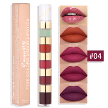 Load image into Gallery viewer, 5 Colors Velvet Matte Lipstick Waterproof Sweatproof Long-lasting Non-fading Nude Lip Gloss Lip Makeup Cosmetics
