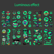 Load image into Gallery viewer, 10pcs Luminous Kids Temporary Tattoo Sticker Fake Christmas Flash Waterproof Small Body Cartoon Christmas Children Tattoo Sticker
