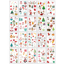 Load image into Gallery viewer, 10pcs Luminous Kids Temporary Tattoo Sticker Fake Christmas Flash Waterproof Small Body Cartoon Christmas Children Tattoo Sticker
