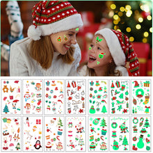 Load image into Gallery viewer, 10pcs Luminous Kids Temporary Tattoo Sticker Fake Christmas Flash Waterproof Small Body Cartoon Christmas Children Tattoo Sticker
