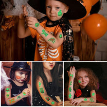 Load image into Gallery viewer, 10pcs Luminous Kids Temporary Tattoo Sticker Fake Christmas Flash Waterproof Small Body Cartoon Christmas Children Tattoo Sticker
