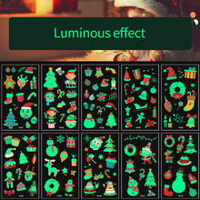 Load image into Gallery viewer, 10pcs Luminous Kids Temporary Tattoo Sticker Fake Christmas Flash Waterproof Small Body Cartoon Christmas Children Tattoo Sticker

