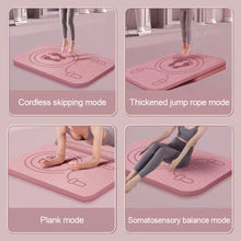 Load image into Gallery viewer, Home TPE Yoga Mat Professional Indoor Shock Absorption Non-Slip Sound Insulation Cordless Skipping Mat Sports Weight Loss Fitness Cushion
