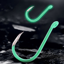 Load image into Gallery viewer, 20PCS Luminous Tube 15° Skew Fishing Hook With Barbs Ghost Tooth Hook Sea Fishing Large Fishhook Fishing Accessories
