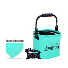 Load image into Gallery viewer, 1PC Thickened EVA Folding Bucket Portable Fishing Bucket With Lid And Rope Outdoor Camping Fishing Supplies
