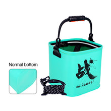 Load image into Gallery viewer, 1PC Thickened EVA Folding Bucket Portable Fishing Bucket With Lid And Rope Outdoor Camping Fishing Supplies
