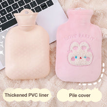 Load image into Gallery viewer, 1Pc 350ml Cute Warm Hot Water Bottle Bag Girl Warm Belly Warmer Filled Explosion-proof Portable Winter Reusable Hand Warmer
