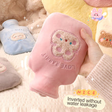 Load image into Gallery viewer, 1Pc 350ml Cute Warm Hot Water Bottle Bag Girl Warm Belly Warmer Filled Explosion-proof Portable Winter Reusable Hand Warmer
