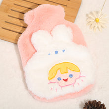 Load image into Gallery viewer, 1Pc 500ml Cute Warm Hot Water Bottle Bag Girl Warm Belly Warmer Filled Explosion-proof Portable Winter Reusable Hand Warmer
