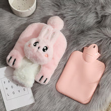 Load image into Gallery viewer, 1Pc 500ml Cute Warm Hot Water Bottle Bag Girl Warm Belly Warmer Filled Explosion-proof Portable Winter Reusable Hand Warmer
