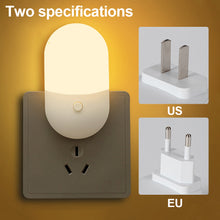 Load image into Gallery viewer, 1Pc Bedside Lamp Night Light EU US Plug LED Night Light Bedroom Lamp Gift for Children Cute Night Lamp For Corridor WC

