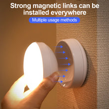 Load image into Gallery viewer, 360 Rotated PIR Motion Sensor LED Night Light Wall Lamps Rechargeable Under Cabinet Light Wireless Closet Night Lamp
