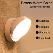 Load image into Gallery viewer, 360 Rotated PIR Motion Sensor LED Night Light Wall Lamps Rechargeable Under Cabinet Light Wireless Closet Night Lamp
