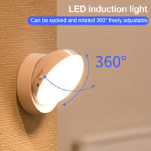 Load image into Gallery viewer, 360 Rotated PIR Motion Sensor LED Night Light Wall Lamps Rechargeable Under Cabinet Light Wireless Closet Night Lamp
