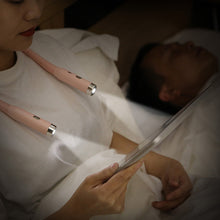 Load image into Gallery viewer, LED Rechargeable Neck Light 3 Modes Hug Reading Lamp Portable Book Lamp Novelty Flashlight Book Lamp Night Light Neck Light
