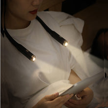 Load image into Gallery viewer, LED Rechargeable Neck Light 3 Modes Hug Reading Lamp Portable Book Lamp Novelty Flashlight Book Lamp Night Light Neck Light
