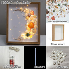Load image into Gallery viewer, Art Deco DIY Shell Frame Painting Night Light Wall Artwork Table Lamp Bedroom Ornament Christmas New Year Gift
