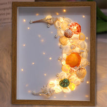 Load image into Gallery viewer, Art Deco DIY Shell Frame Painting Night Light Wall Artwork Table Lamp Bedroom Ornament Christmas New Year Gift
