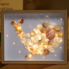 Load image into Gallery viewer, Art Deco DIY Shell Frame Painting Night Light Wall Artwork Table Lamp Bedroom Ornament Christmas New Year Gift
