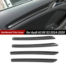 Load image into Gallery viewer, 4Pcs Car Door Decoration Cover Stickers Trim Strips Carbon Fiber Style For Audi A3 8V S3 2014-2020
