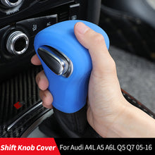 Load image into Gallery viewer, Silicone Car Case Gear Head Shift Collars Shift Knob Grips Cover Shift Lever Decoration Cover Accessories For Audi A4L A5 A6L Q5 Q7 05-16
