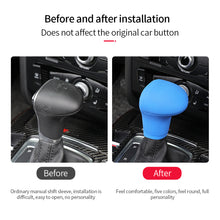 Load image into Gallery viewer, Silicone Car Case Gear Head Shift Collars Shift Knob Grips Cover Shift Lever Decoration Cover Accessories For Audi A4L A5 A6L Q5 Q7 05-16
