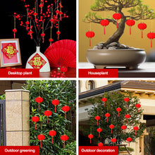 Load image into Gallery viewer, 30Pcs Small Flocking Red Lanterns DIY Mini Lucky Hanging Lantern Wedding Party Decor Chinese Spring Festival New Year Gift
