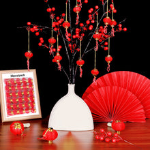 Load image into Gallery viewer, 30Pcs Small Flocking Red Lanterns DIY Mini Lucky Hanging Lantern Wedding Party Decor Chinese Spring Festival New Year Gift
